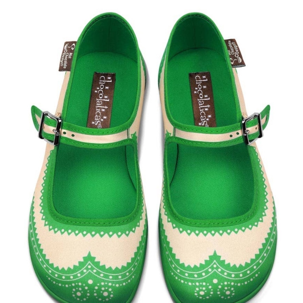 Chocolaticas Havana Green Woman’s Mary Jane Flat